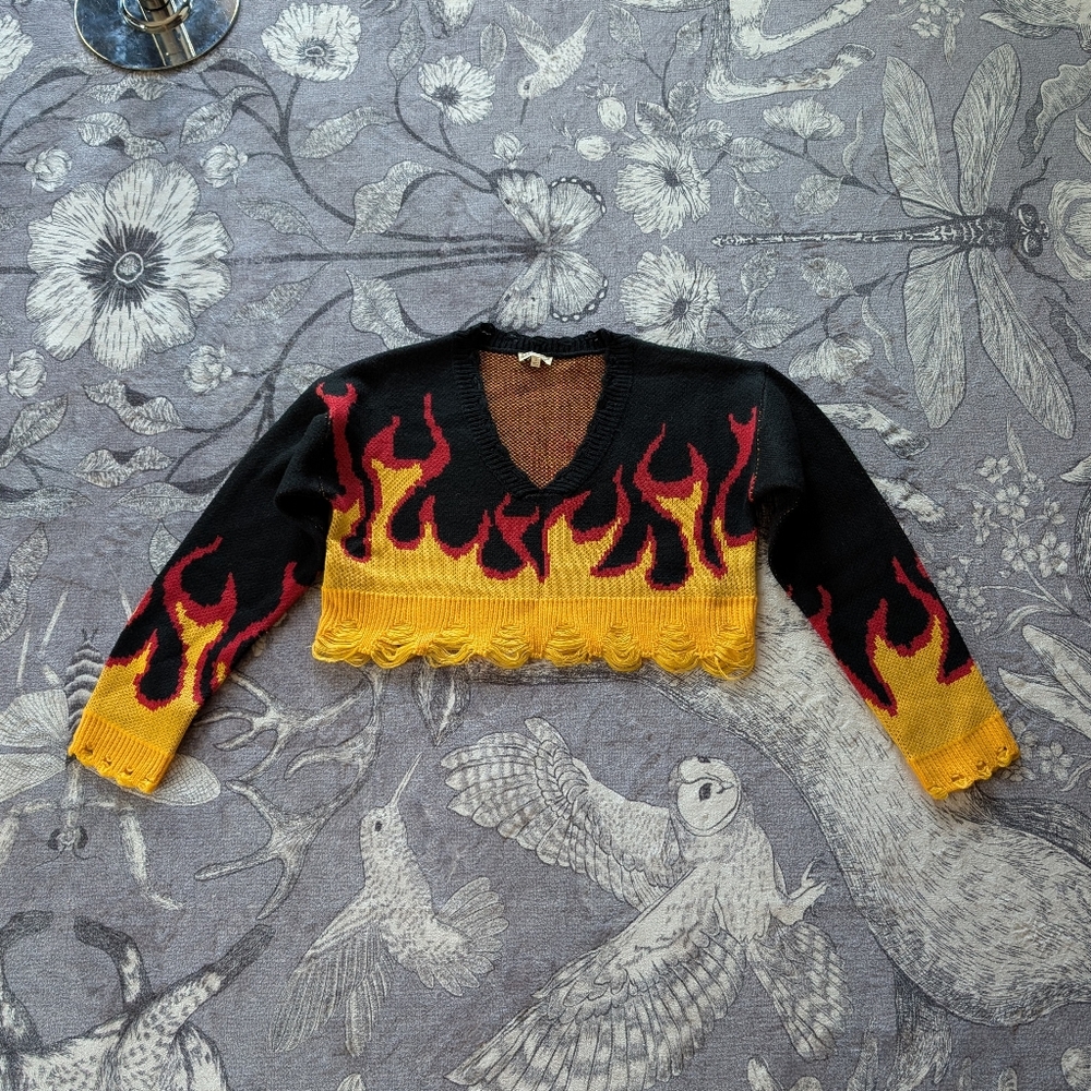 Knit Flame Sweater